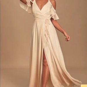Ivory wrap maxi dress